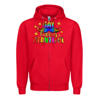 Red Gay Love Is Beautiful Pride Lgbtq Zipper Hoodie - BundleAndBundleShop