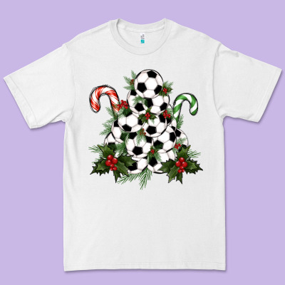 Lightning Soccer Christmas Tree Premium Tee Designed By Ranaportraitstore