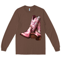 Chestnut Cowgirl boots Long Sleeve Tee - HowdyJamesFarm