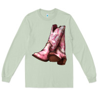 Matcha Cowgirl boots Long Sleeve Tee - HowdyJamesFarm