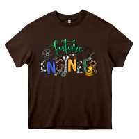 Chocolate Brown future engineer Heavy Core Tee - NancyCooperArtShop