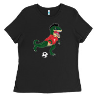 Black Soccersaurus Ladies Tee - tuanDangUi