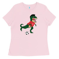 Bubblegum Pink Soccersaurus Ladies Tee - tuanDangUi