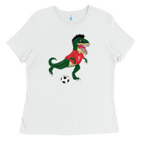 White Soccersaurus Ladies Tee - tuanDangUi