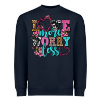 Navy love more worry less olivia Heavyweight Sweatshirt - OliviaCreatesArt