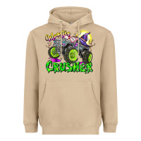 Mushroom Monster Crusher Heavyweight Hoodie - CowhideDigitalArt