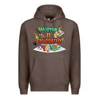Coffee Normal Is Overrated Premium Hoodie - FaDigitalArtStudio