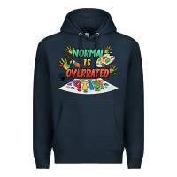 Navy Normal Is Overrated Premium Hoodie - FaDigitalArtStudio