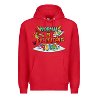 Red Normal Is Overrated Premium Hoodie - FaDigitalArtStudio