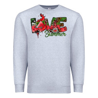 Heather Grey Love Summer Premium Sweatshirt - CowhideDigitalArt