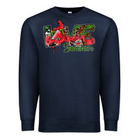 Navy Love Summer Premium Sweatshirt - CowhideDigitalArt