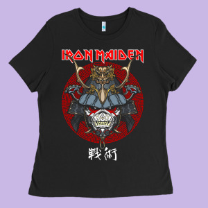 Samurai Warrior Iron Maiden Tribute Ladies Tee Designed By Tuandangui