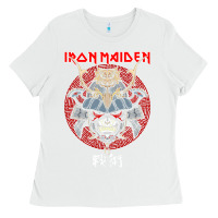 White Samurai Warrior Iron Maiden Tribute Ladies Tee - tuanDangUi