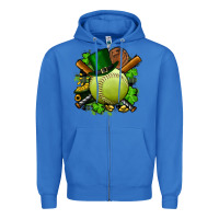 True Royal st.patrick's day softball Zipper Hoodie - FaDigitalArtStudio
