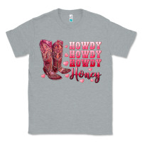 Heather Grey howdy howdy howdy honey with cowgirl boots Classic Tee - RanaPortraitStore