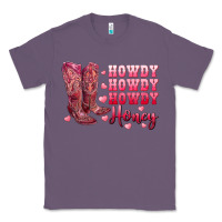 Lavender howdy howdy howdy honey with cowgirl boots Classic Tee - RanaPortraitStore
