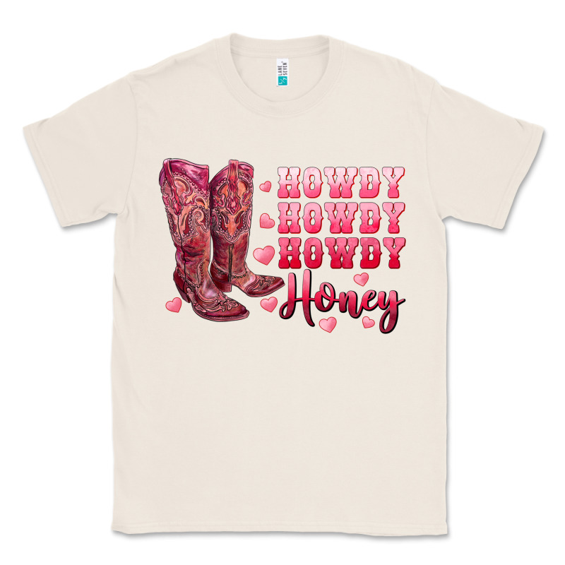 Howdy Howdy Howdy Honey With Cowgirl Boots Classic Tee by RanaPortraitStore | Teevron