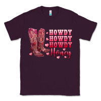 Plum howdy howdy howdy honey with cowgirl boots Classic Tee - RanaPortraitStore