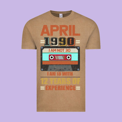 Aprıl 1990 I Am Not 30 I'm 18 With 12 Years Of Experience Vintage Tee Designed By Bettercallsaul