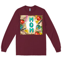 Burgundy teacher mom mother's day Long Sleeve Tee - TumblerDesignByShophia