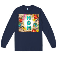 Navy teacher mom mother's day Long Sleeve Tee - TumblerDesignByShophia