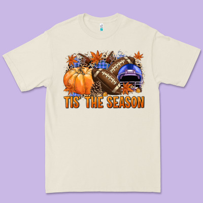 Tis The Season Football Premium Tee Designed By Nancycooperartshop