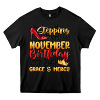 Black stepping into my november birthday Heavy Core Tee - MaliasSmallBusiness
