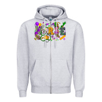 Heather Grey nurse mardi gras Zipper Hoodie - FaDigitalArtStudio