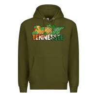 Army Green tennessee map st patrick's day Premium Hoodie - FaDigitalArtStudio