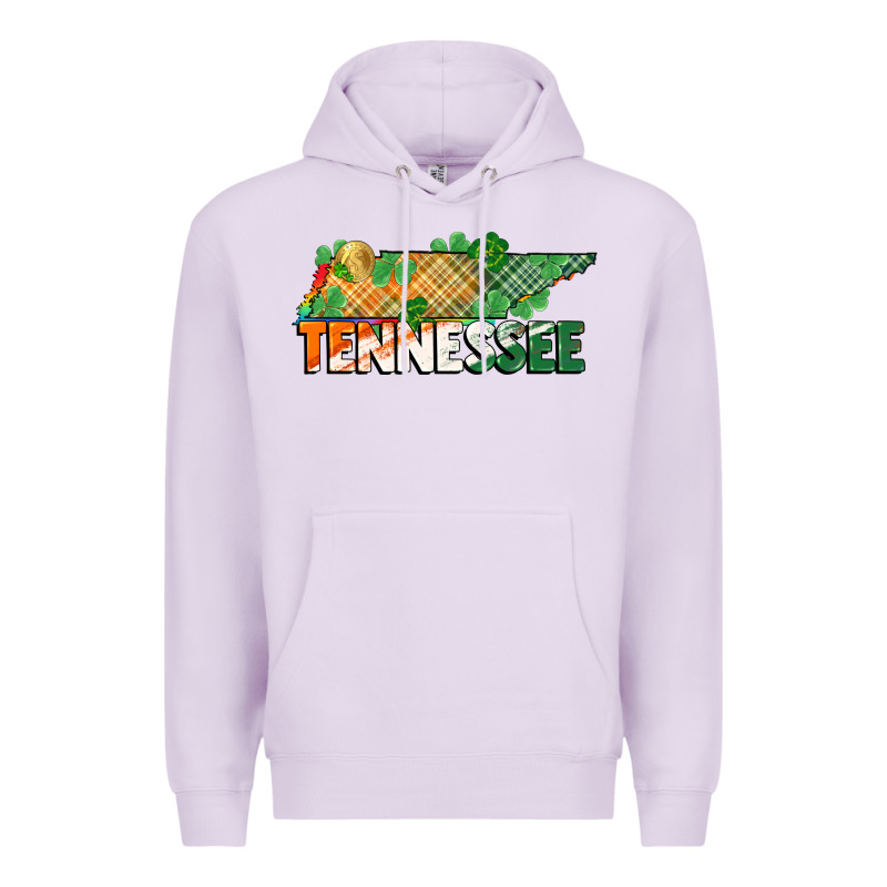 Tennessee Map St Patrick's Day Premium Hoodie by FaDigitalArtStudio | Teevron