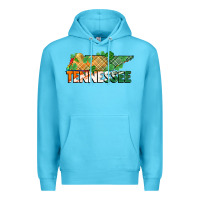 Ocean Blue tennessee map st patrick's day Premium Hoodie - FaDigitalArtStudio