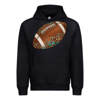 Black western football leopard turquoise pattern Urban Hoodie - Artiststas