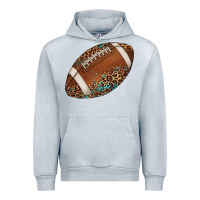 Heather Grey western football leopard turquoise pattern Urban Hoodie - Artiststas