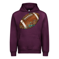 Mauve Wine western football leopard turquoise pattern Urban Hoodie - Artiststas
