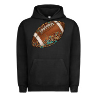 Pigment Black western football leopard turquoise pattern Urban Hoodie - Artiststas