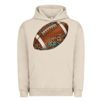 Pigment French Oak western football leopard turquoise pattern Urban Hoodie - Artiststas