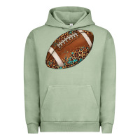 Pigment Oil Green western football leopard turquoise pattern Urban Hoodie - Artiststas