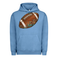 Pigment Pebble Blue western football leopard turquoise pattern Urban Hoodie - Artiststas