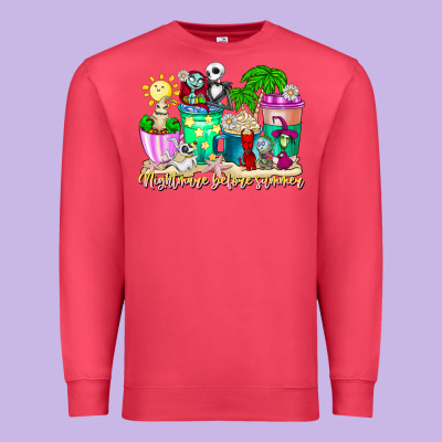 Nightmare Before Summer Coffee Cups Premium Sweatshirt Designed By Cowhidedigitalart