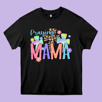 Praying Mama Heavy Core Tee Designed By Jahusdesignshop
