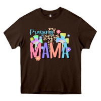 Chocolate Brown praying mama Heavy Core Tee - JahusDesignShop