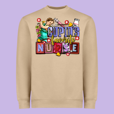 Cupids Favorite Nurse Olivia Heavyweight Sweatshirt Designed By Oliviacreatesart