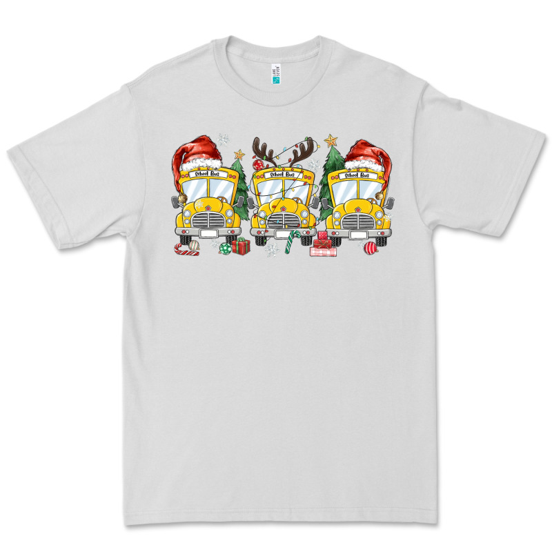 Christmas School Bus Premium Tee by MaliasSmallBusiness | Teevron