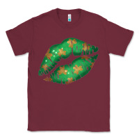 Burgundy St. Patricks Day Green Lips Classic Tee - Bettercallsaul
