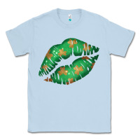 Dusty Blue St. Patricks Day Green Lips Classic Tee - Bettercallsaul