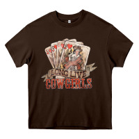 Chocolate Brown long live cowgirls cards Heavy Core Tee - NancyCooperArtShop