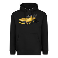 Black Asphalt Paver Heavyweight Hoodie - LillyAllenDesigns