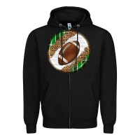 Black American Football Round Carrings 2 Zipper Hoodie - BundleAndBundleShop