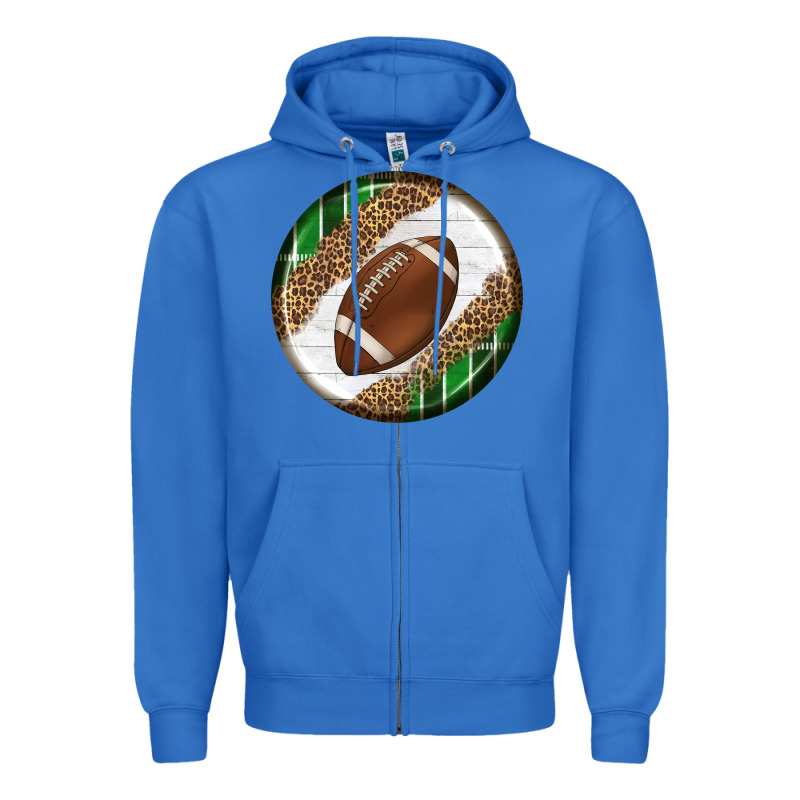 American Football Round Carrings 2 Zipper Hoodie by BundleAndBundleShop | Teevron
