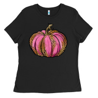 Black leopard cancer pumpkin Ladies Tee - RanaPortraitStore